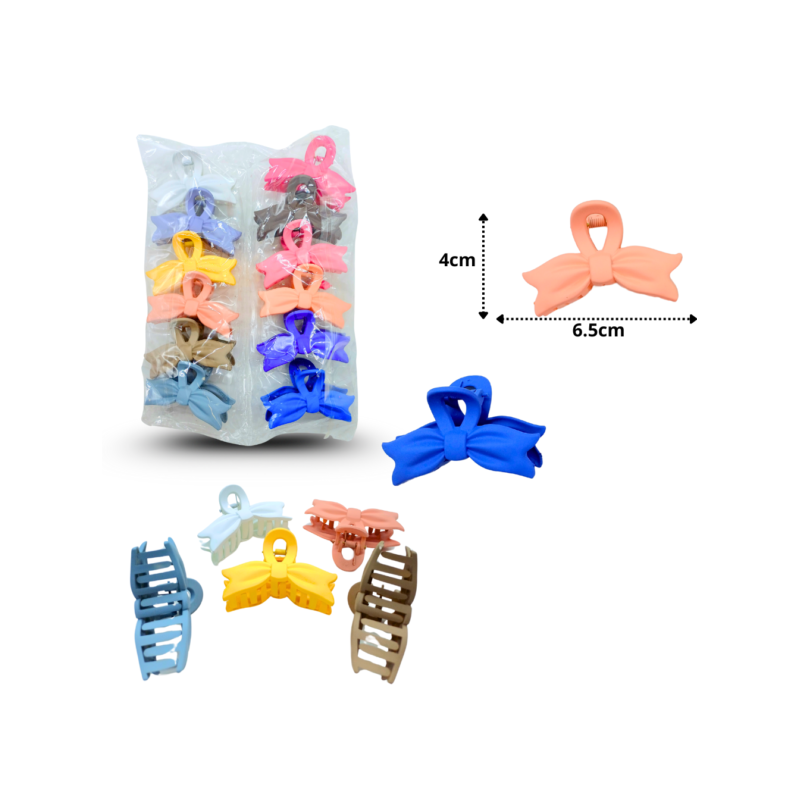 pinza moño mate 6.5cm C/12 EEO743