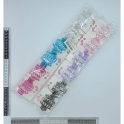 pinza pequeña en par semi transparente variedad de colores C/12 pares XL13-17