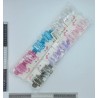 pinza pequeña en par semi transparente variedad de colores C/12 pares XL13-17
