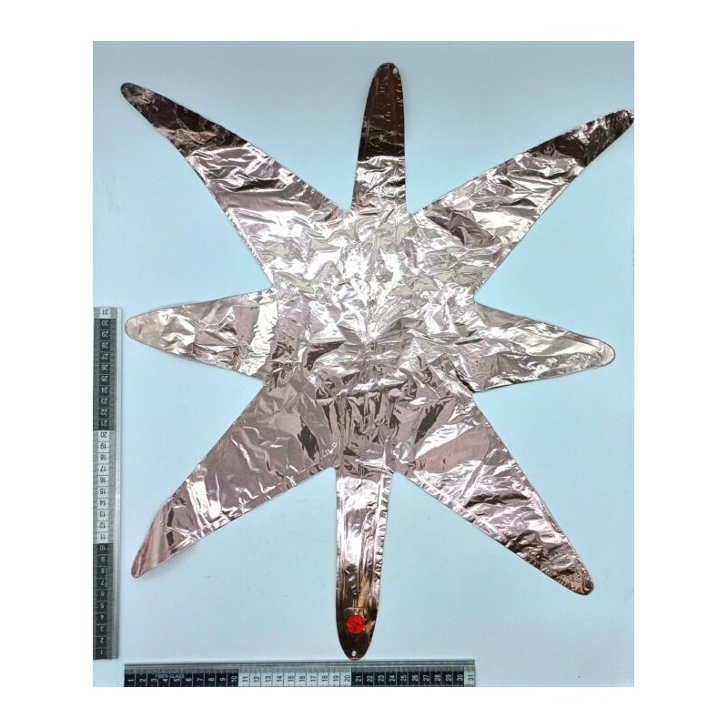 globo estrella 5 picos rosa dorado C/50 GJ_1928