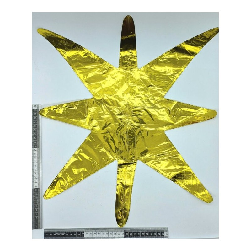globo estrella 5 picos dorado C/50 JS_7052