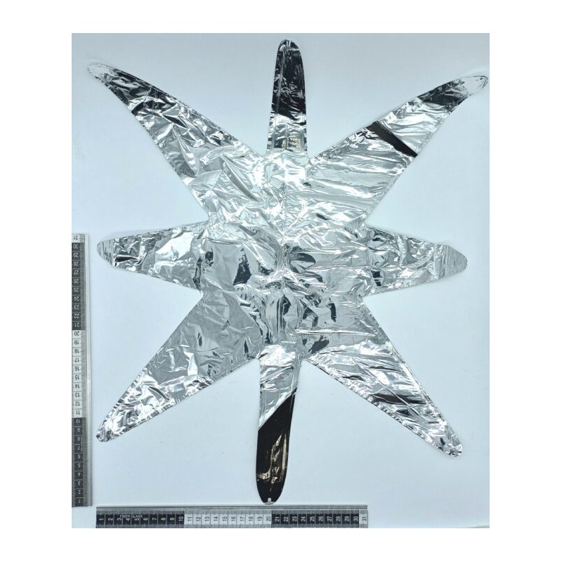 globo estrella 5 picos plata C/50 YS_6984