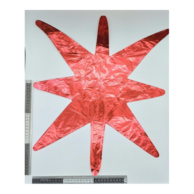 globo estrella 5 picos rojo C/50 RED_1844
