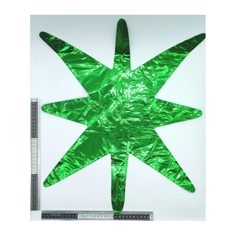 globo estrella 5 picos verde C/50 GR_747