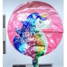 globo redondo rosa HPBD unicornio 45cm C/50 GE3618