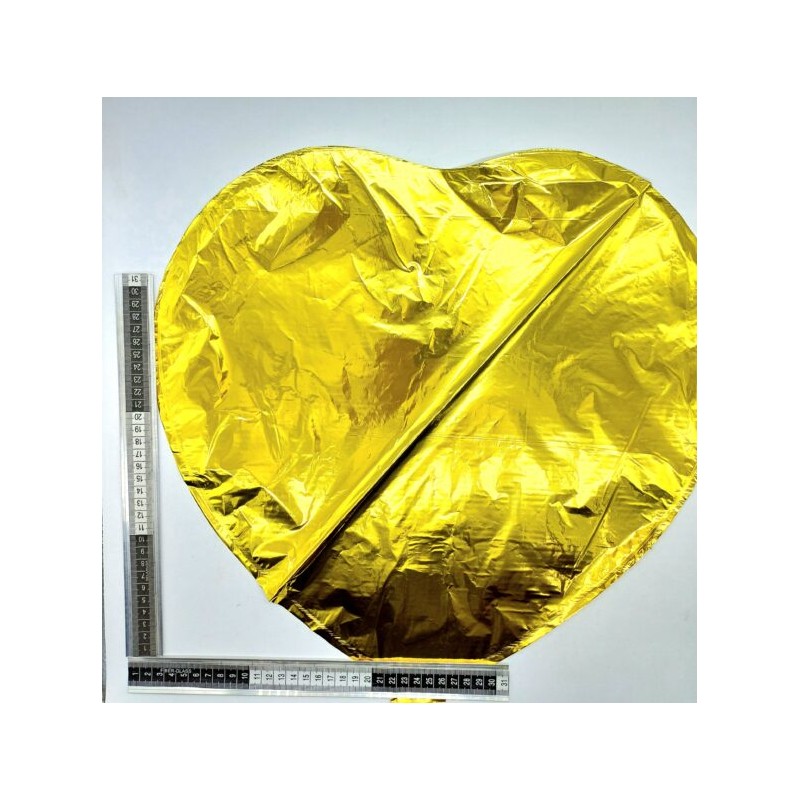 globo corazón dorado C/50