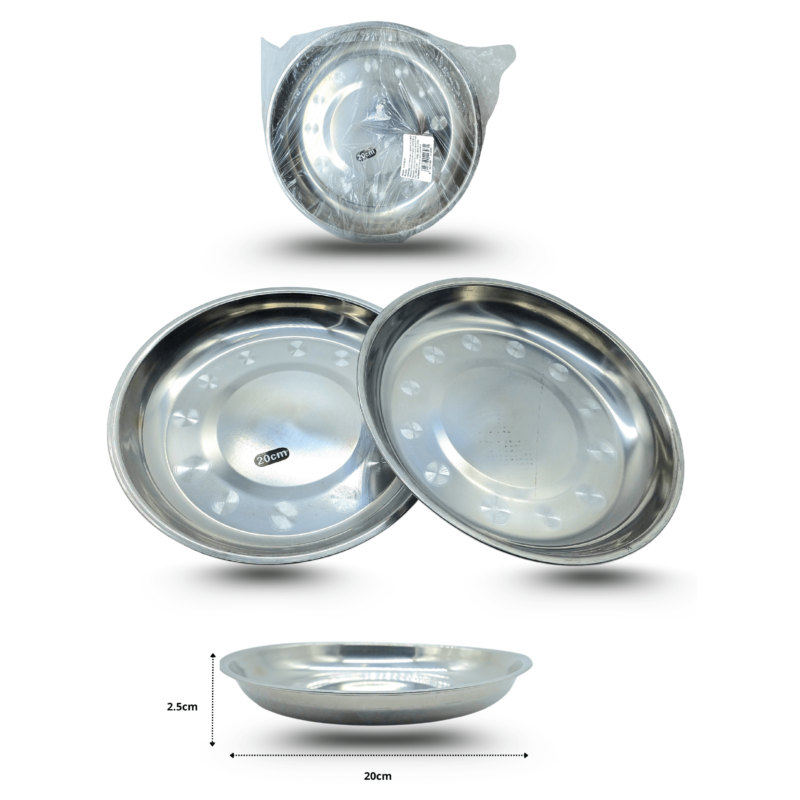 plato de acero inoxidable 20cm C/10 A1303