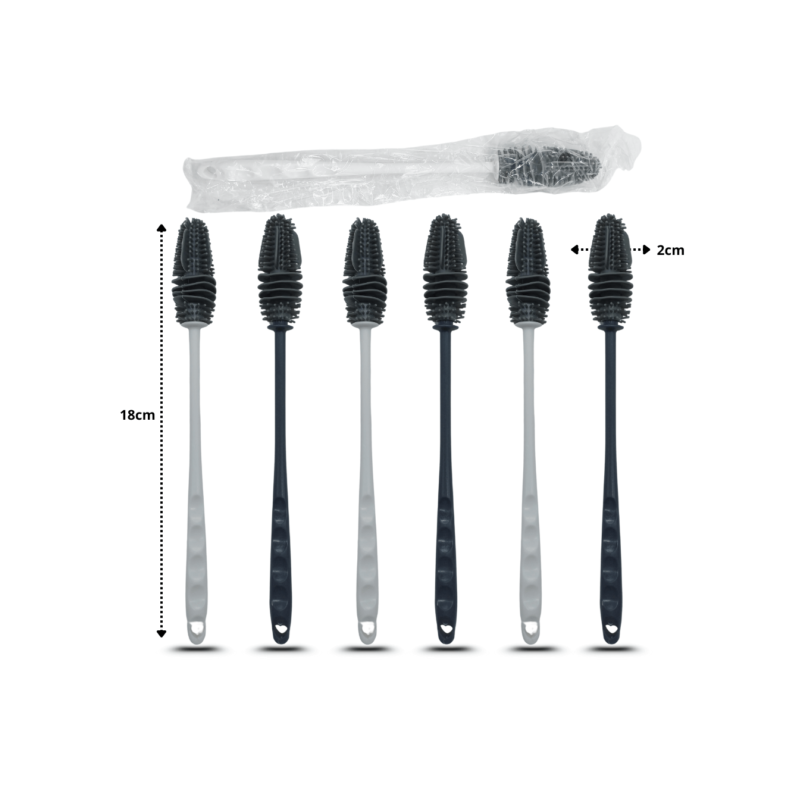 cepillo de silicón para limpieza de botellas C/10 3A-8