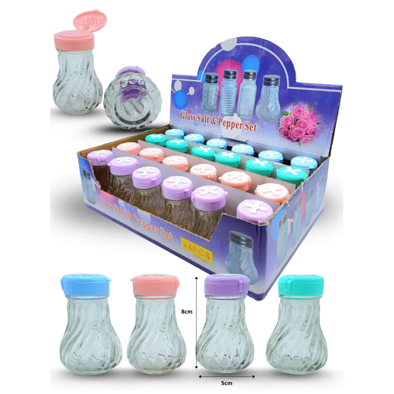 salero vidrio 8x5cm C/24 A7127