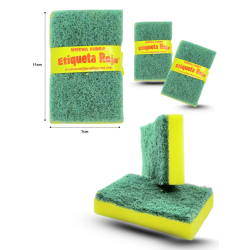 fibra esponja doble etiqueta roja C/60 LOP CON