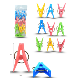 pinza para ropa plástica set 10 pza C/150 ALB MOR