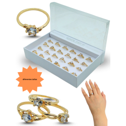 anillo solitario diferentes diseños C/24 HLP-28