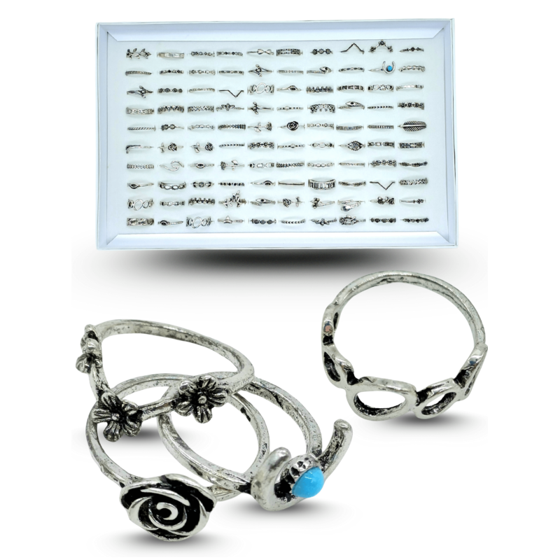 anillo varias figuras surtido C/100 HJG-47