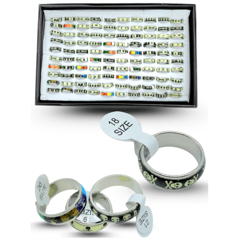 anillo fluorescente acero inoxidable C/100 K-48