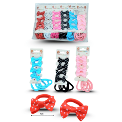 liga licra moño decorado con liga licra set 8 pzas C/12 25I-51