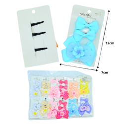 pico moño par con pico moño decorado loto C/12 HLQ-46