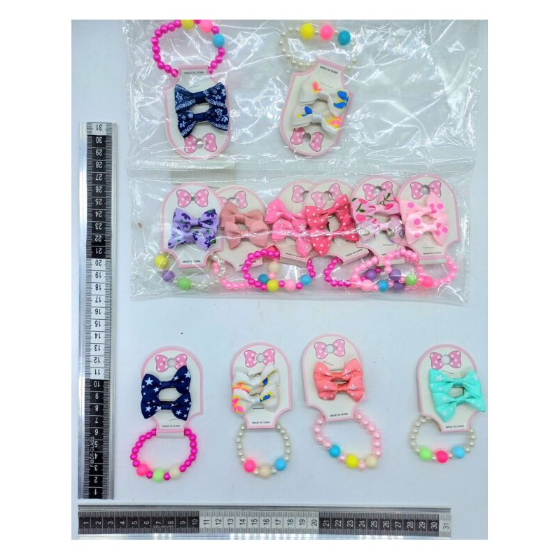 pico par moño mini con pulsera C/12 2312N-9