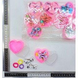 pico par mini con piojitos o dona totis en caja corazón C/12 247P-6