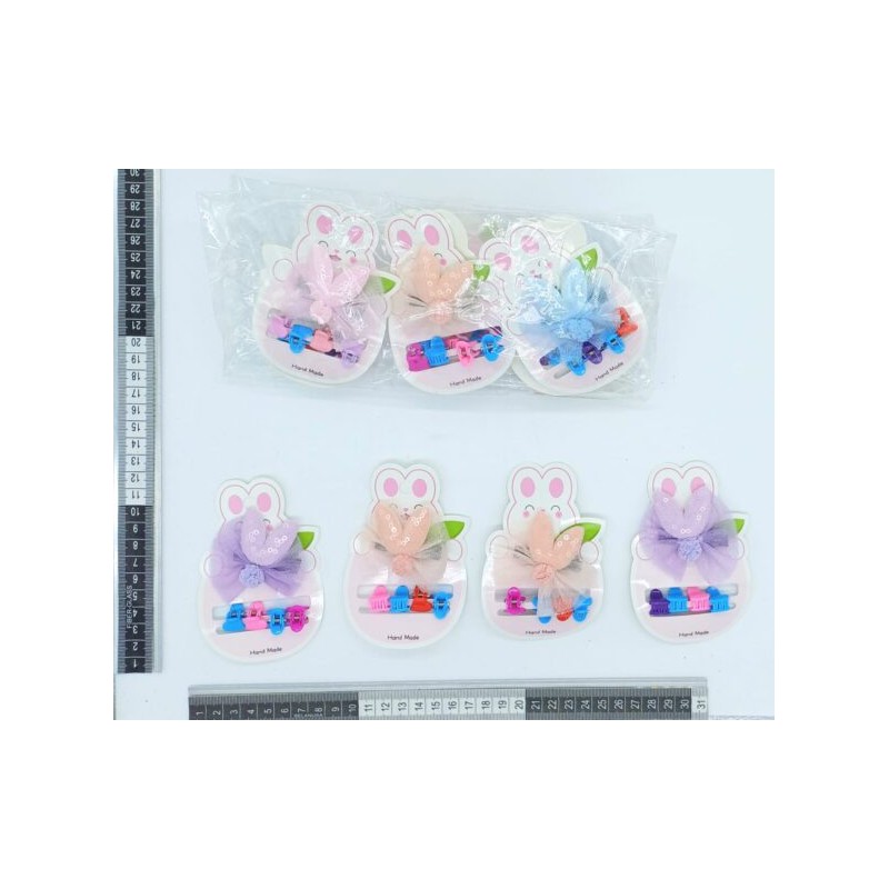 pico con moño de tul y piojitos en variedad de colores C/12 G285-24A-6