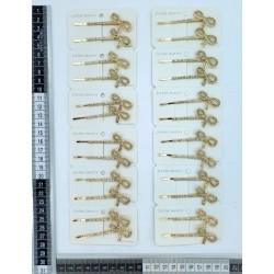 pasador dorado con brillos infinito C/12 24R-64