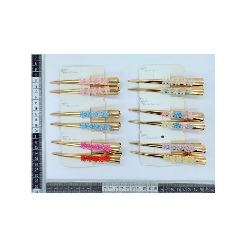 pico garza dorado con flores C/12 24R-65