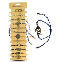 pulsera con dije de pirata C/12 XL33-4 o 37-21