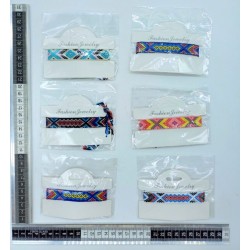 pulsera tejida tipo wichol gruesa en blister individual C/12 XL29-25