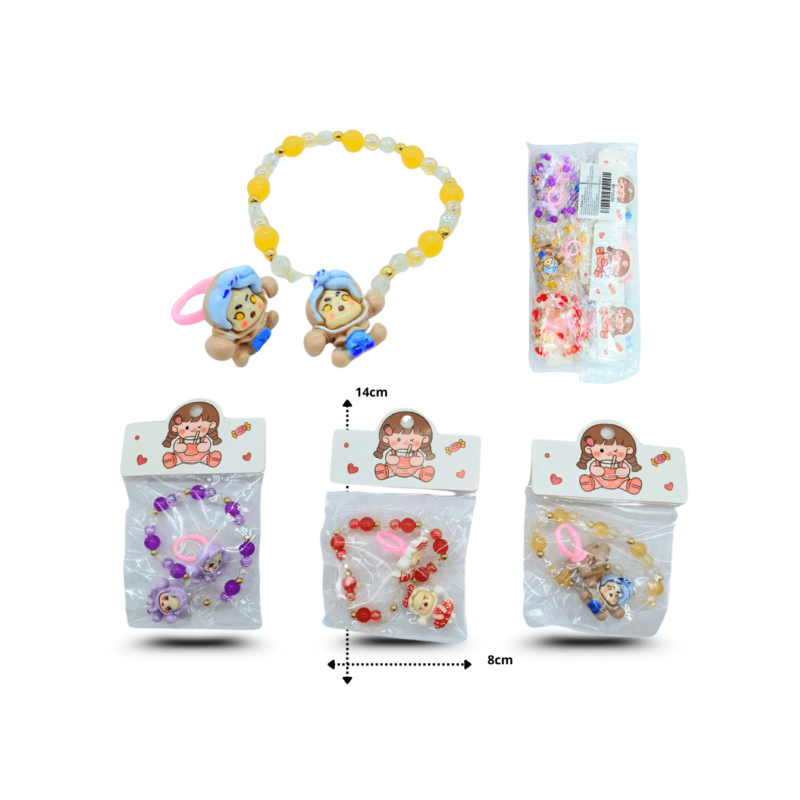 pulsera con anillo infantil set 2 pzas C/12 R252J-36