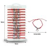 pulsera tejida hilo rojo con herradura en tira C/12 383J