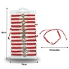 pulsera tejida hilo rojo diferentes dijes con brillos en tira C/12 383W