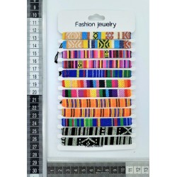 pulsera de tela gruesa multicolor C/12 G-4