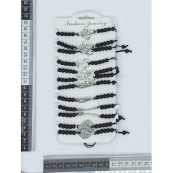 pulsera hilo pirata negro C/12 MW1073-3D-2