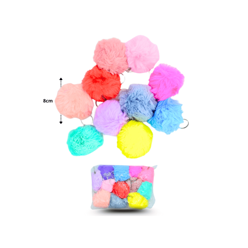 llavero pompón c/12 HLQ-14