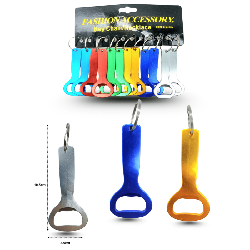 llavero destapador de aluminio 8.3×3.9cm C/12 F1334A