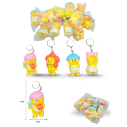 llavero espuma pollo disfrazado C/12 12D-32