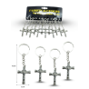 llavero cruz de metal 10.5cm C/12 F1342