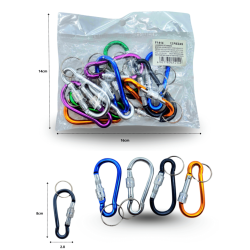 llavero arnés 6.1cm con seguro C/12 F1414