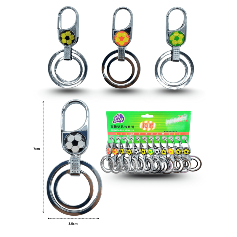 llavero arnes doble aro decorado fut ball C/12 HLH-1048