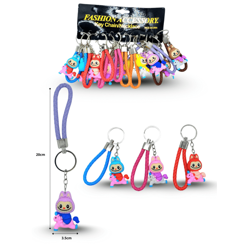 llavero LABUBU montada con agarradera trenzada C/12 25F-73