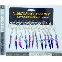 llavero cuchillos tornasol C/12 F1460