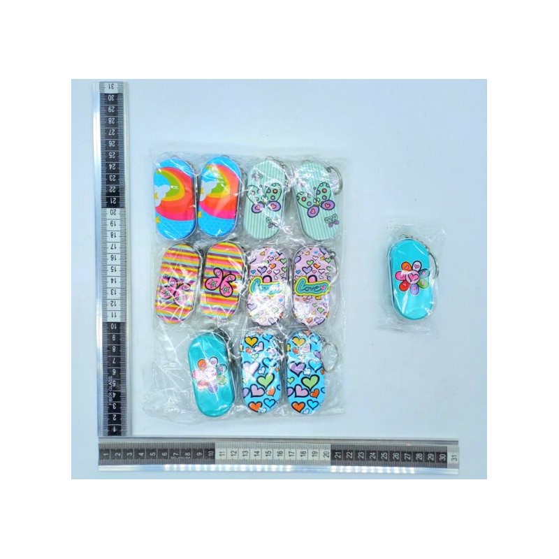 llavero pastillero metálico diseños C/12 D4079