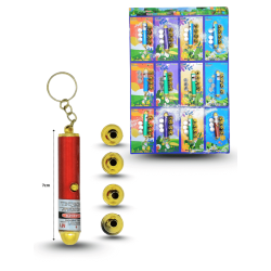 llavero laser en planilla con pila C/12 SYN-1268