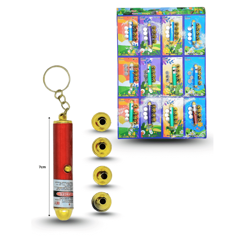 llavero laser en planilla con pila C/12 SYN-1268