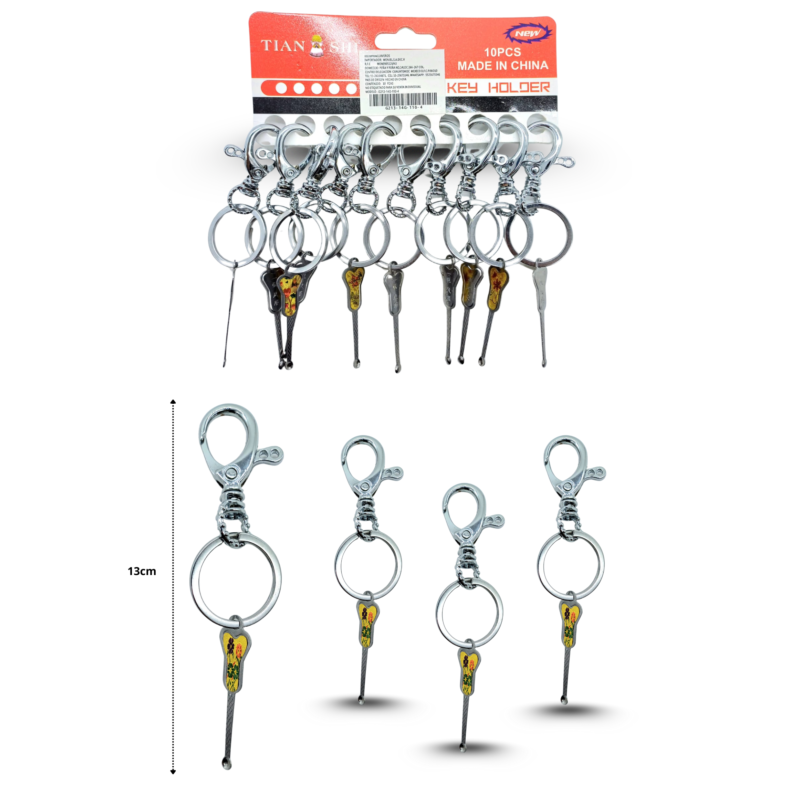 llavero metálico c/limpiador de oído C/10 G213-14G-110-4