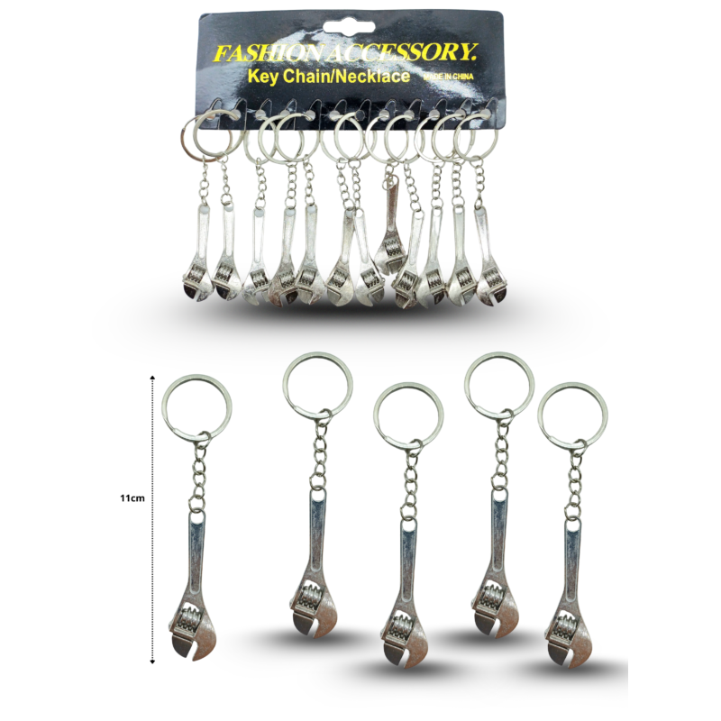 llavero llave perica metálico C/12 1173 o M141-7G-6