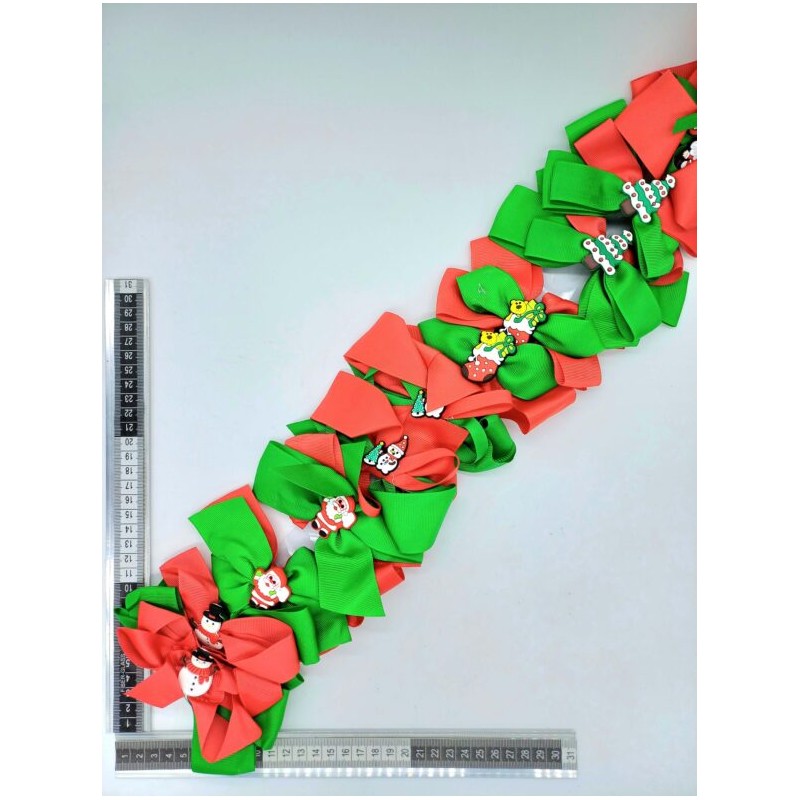 moño navideño en tira C/12 24V-36