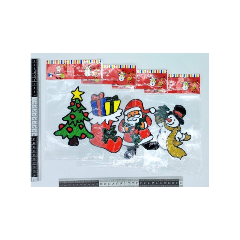 pegatinas para ventana de silicona navideña C/12 J1214 y WD-1037