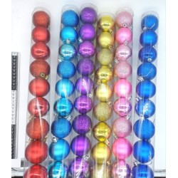 esfera navideña lisa y brillos C/12 J4203A