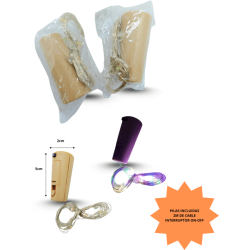 cable luz led colores tapa de botella para decoración 2m con pilas e interruptos on-off C/10 JU-C0903