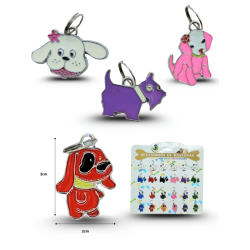 placa de identificación para mascota decorada en planilla C/24 PR55996